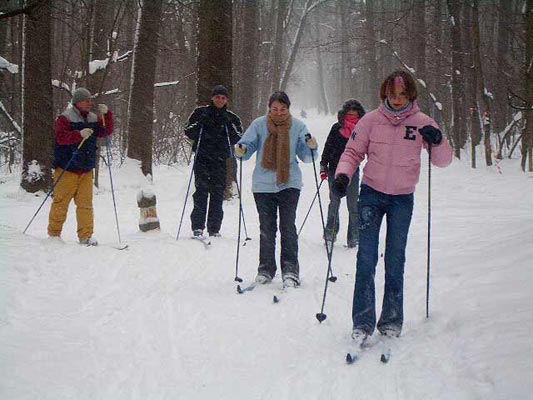 Любители лыж из 10-х классов решили совершить лыжную прогулку